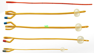 China Het latexsilicone bedekte de tweerichtings 3-Way Levering van het de Catheter6fr-26fr Medische Buizenstelsel van Latexfoley met een laag leverancier