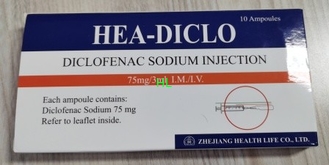 China Diclofenac natrium Injectie 75 mg / 3 ml leverancier