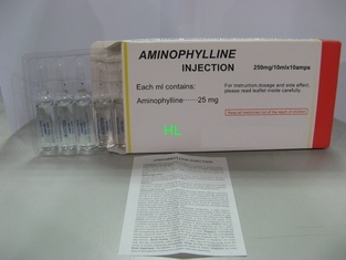 China Aminophylline Injectie 250 mg/10mL Bronchodilator Geneesmiddelen BP/USP leverancier